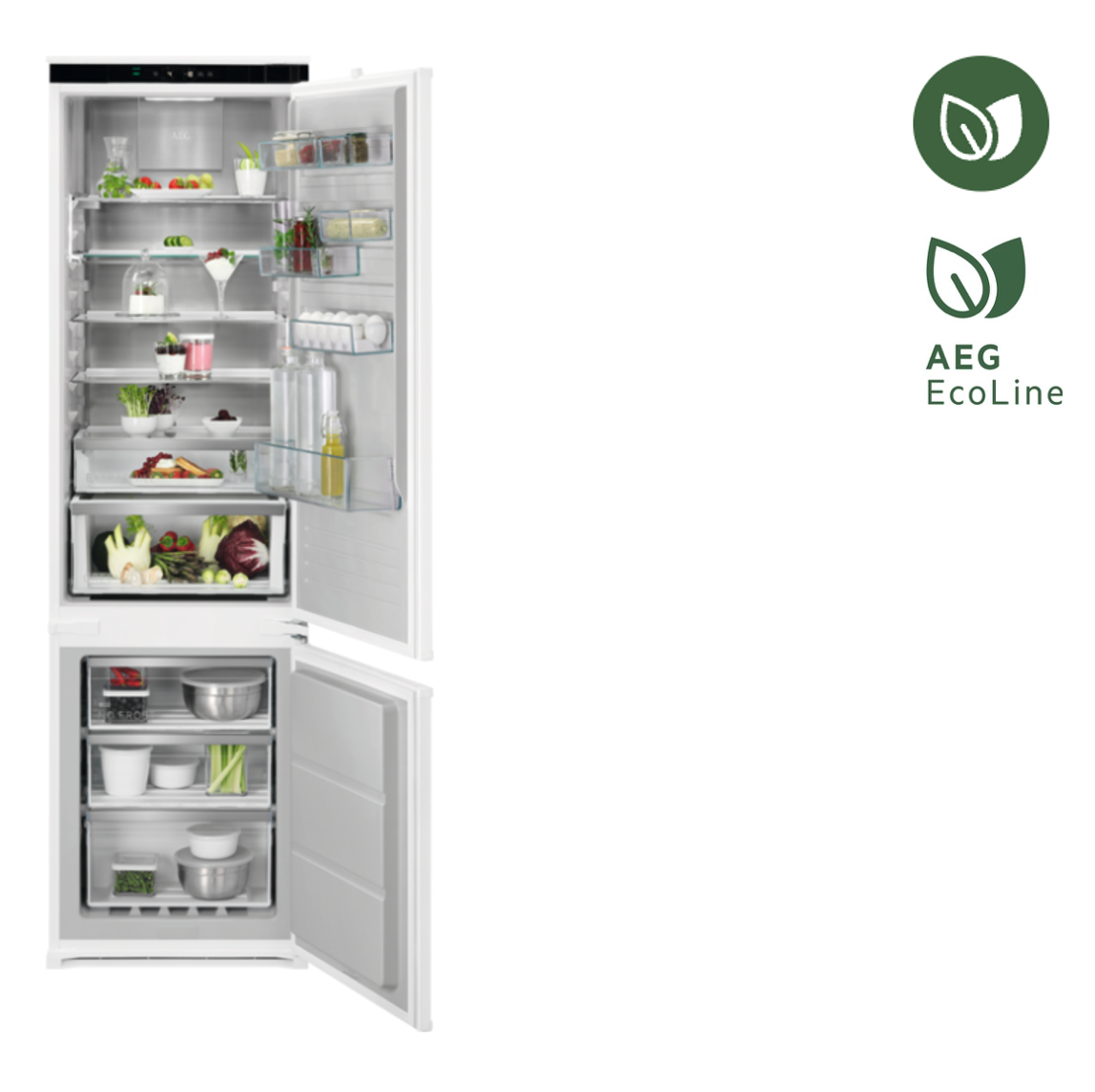 AEG NSC8M191DS 8000 combiné réfrigérateur-congélateur - 190cm