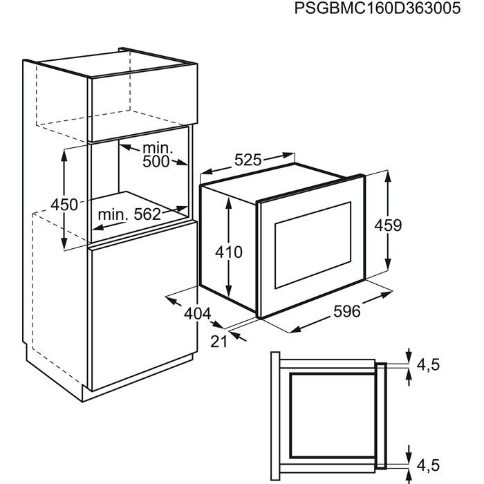 AEG MBE2658SEM four à micro-ondes - 45cm