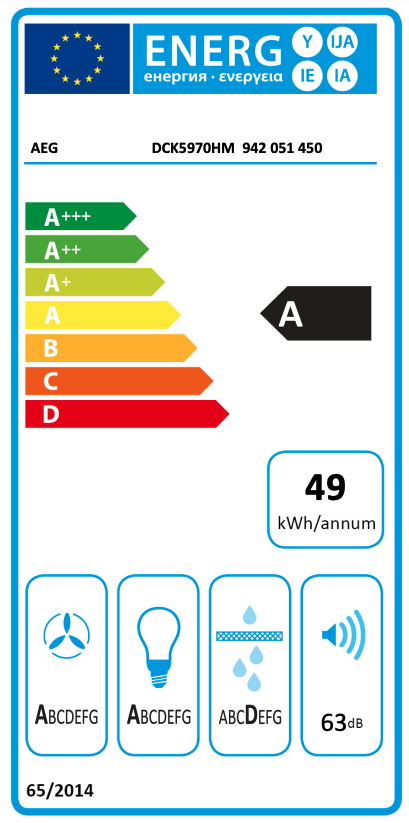 AEG DCK5970HM 7000 hotte plafonnier - 90cm