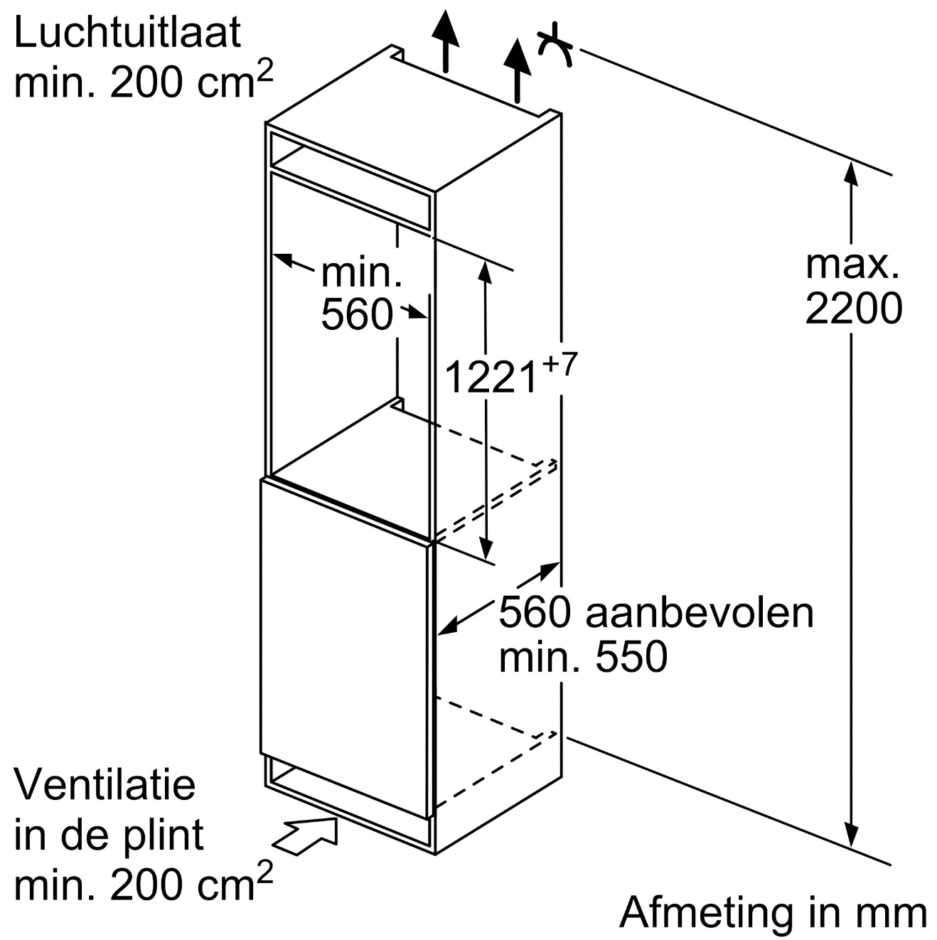 BOSCH KIL425SE0 SERIE 2 réfrigérateur avec surgélateur - 122cm