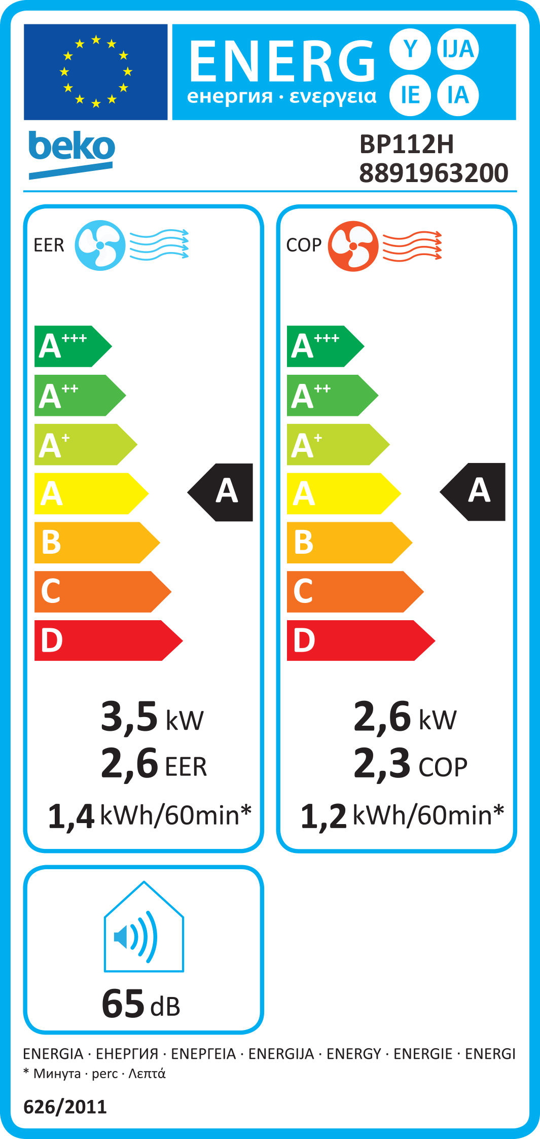 BEKO BP112H air conditionne / chauffage mobile