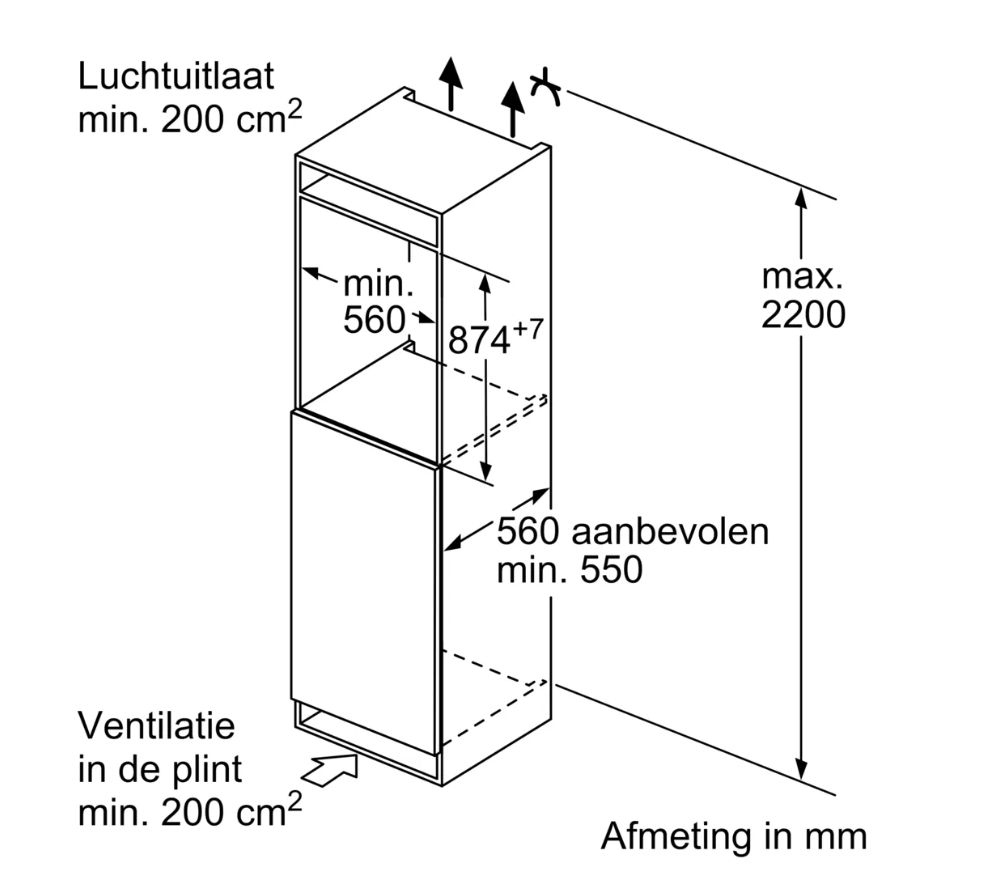 BOSCH KIL22VFE0 SERIE 4 réfrigérateur avec surgélateur - 88cm