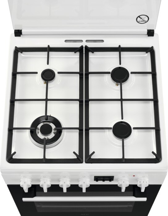 AEG CKB64411BW cuisinière avec taque à gaz - 60cm