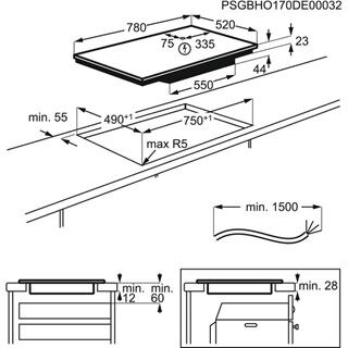 AEG IAE84881FB 9000 table de cuisson à induction - 80cm