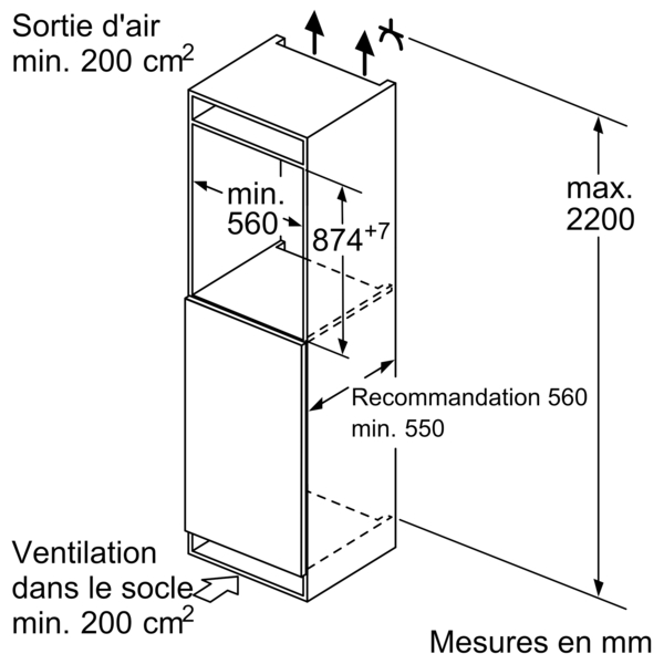 BOSCH KIR21EFE0 SERIE 4 réfrigérateur sans surgélateur - 88cm