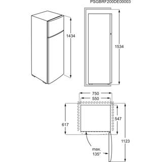 AEG RDB424E1AW 5000 combiné réfrigérateur-congélateur pose-libre - 143cm