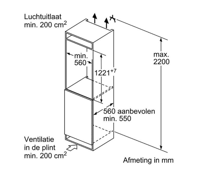 BOSCH KIL42SDD1 SERIE 6 réfrigérateur avec surgélateur - 122cm