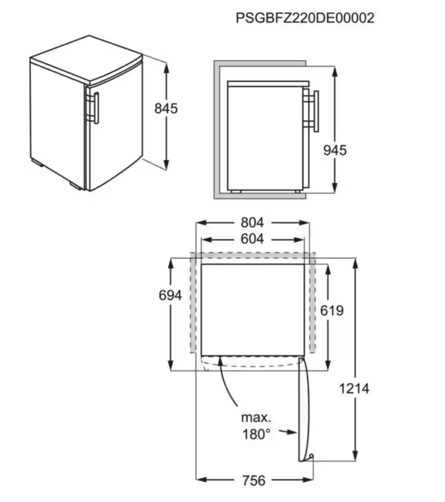 AEG ATS68ECNW 6000 congélateur sous-encastrable