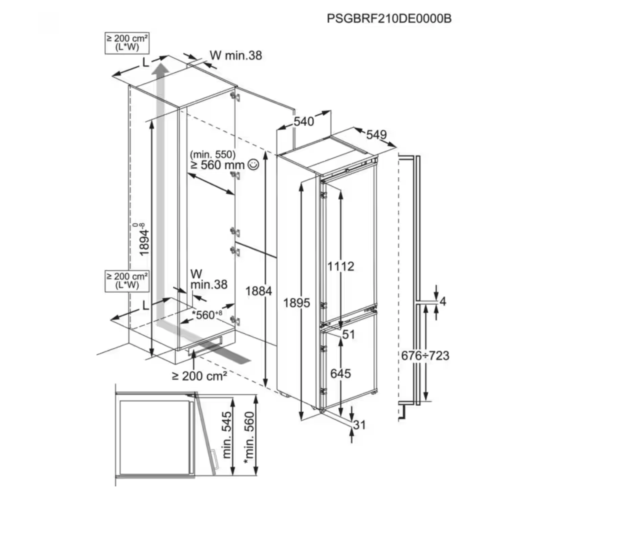 AEG NSC8M191DS 8000 combiné réfrigérateur-congélateur - 190cm