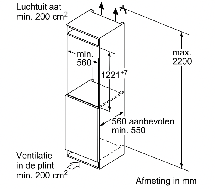 BOSCH KIL42ADD1 SERIE 6 réfrigérateur avec surgélateur - 122cm