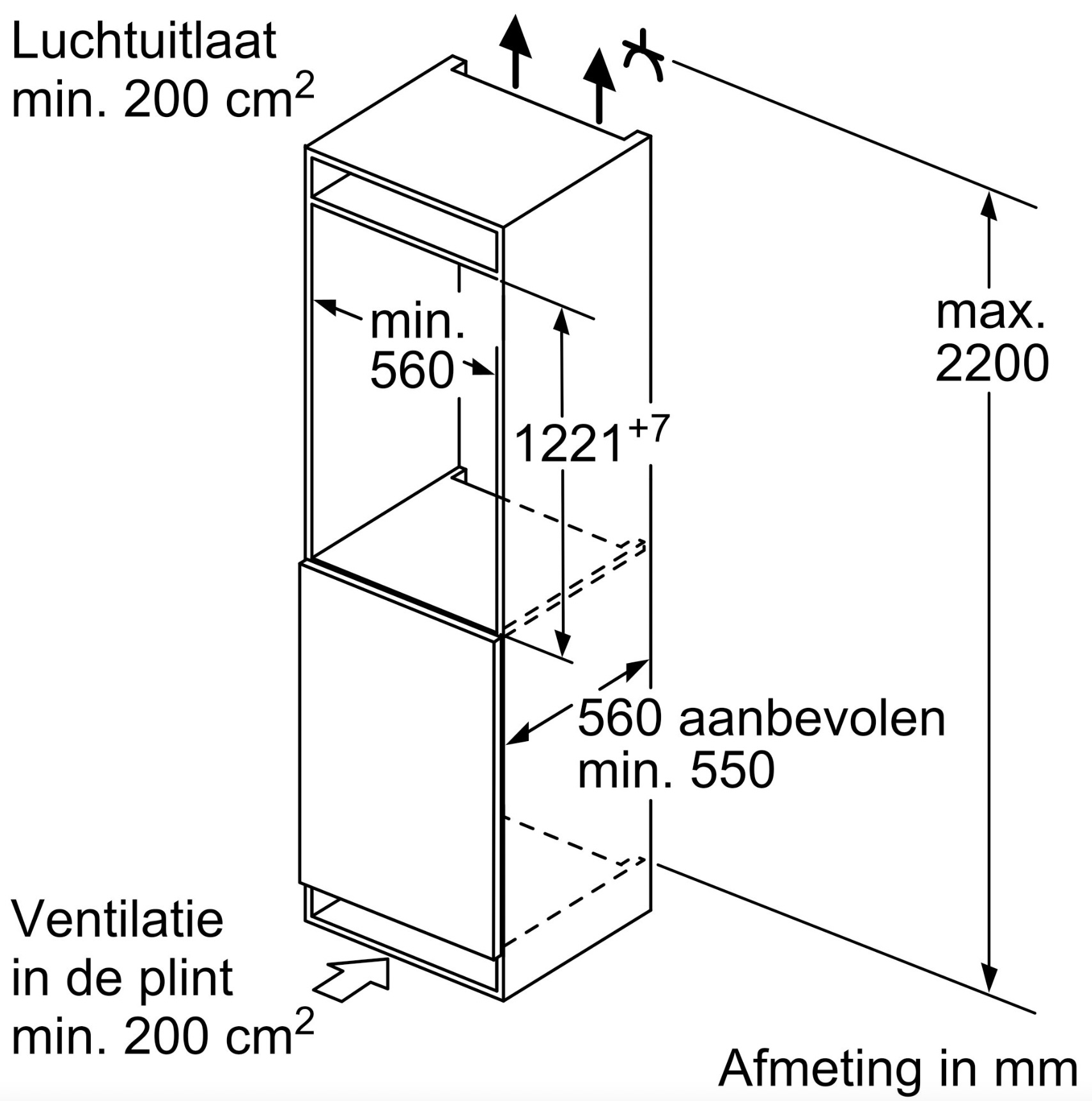 BOSCH KIR415SE0 SERIE 2 réfrigérateur sans surgélateur - 122cm