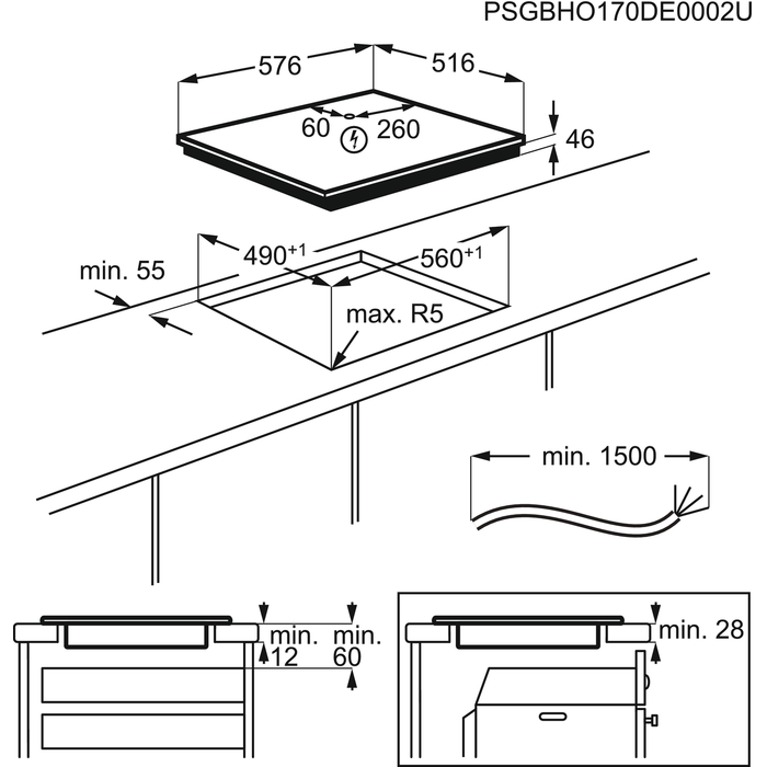 AEG IKE64471XB 6000 table de cuisson à induction - 60cm