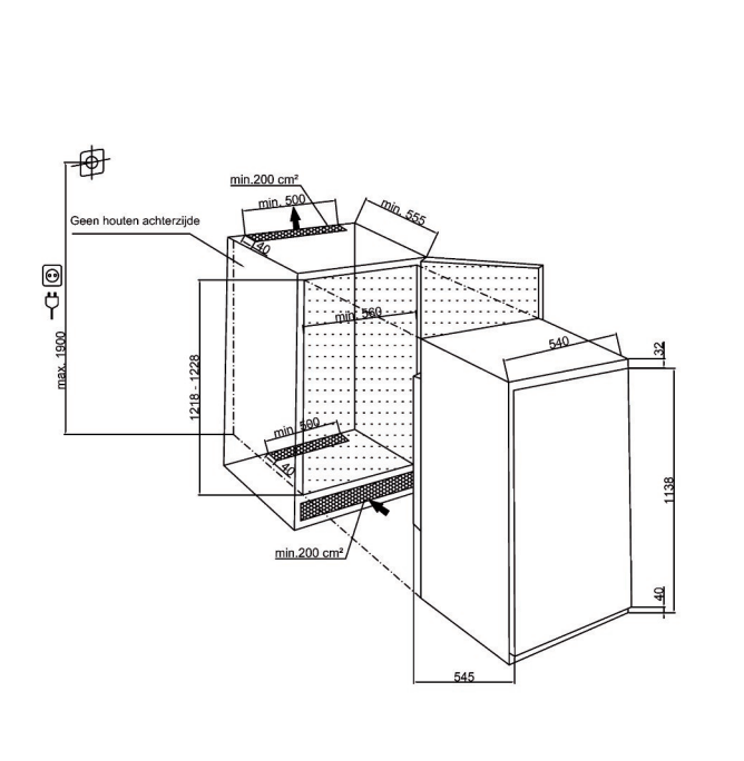 BEKO BLSA210M4SN réfrigérateur sans surgélateur - 122cm