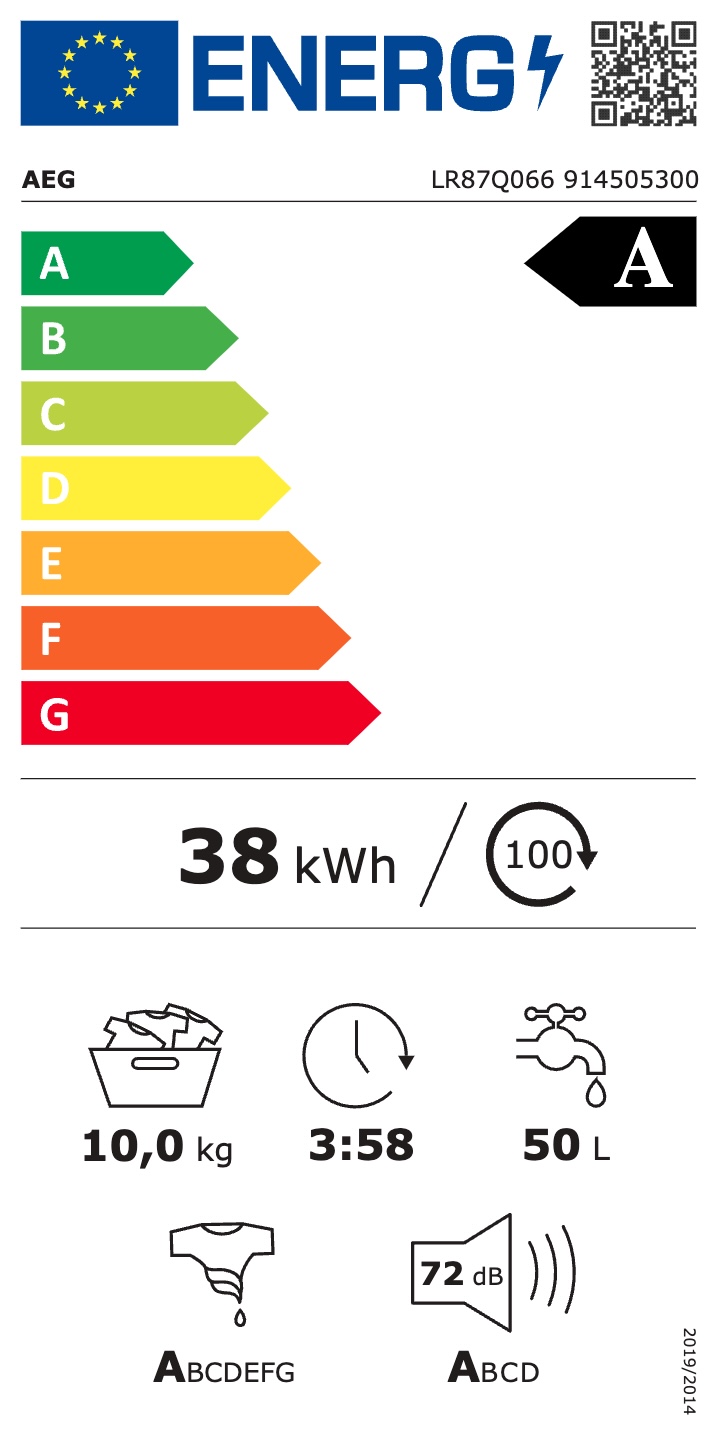 AEG LR87Q066 8000 lave-linge