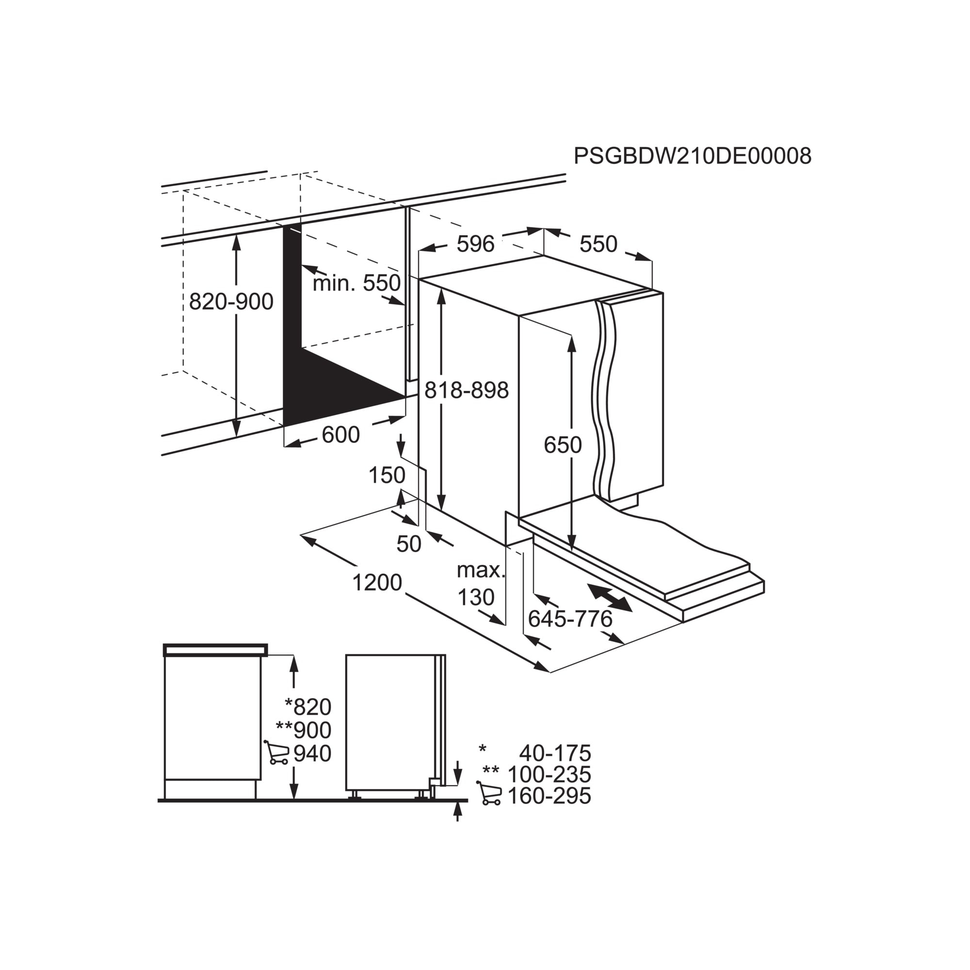 AEG FSK64907Z 6000 lave-vaisselle entièrement intégrable