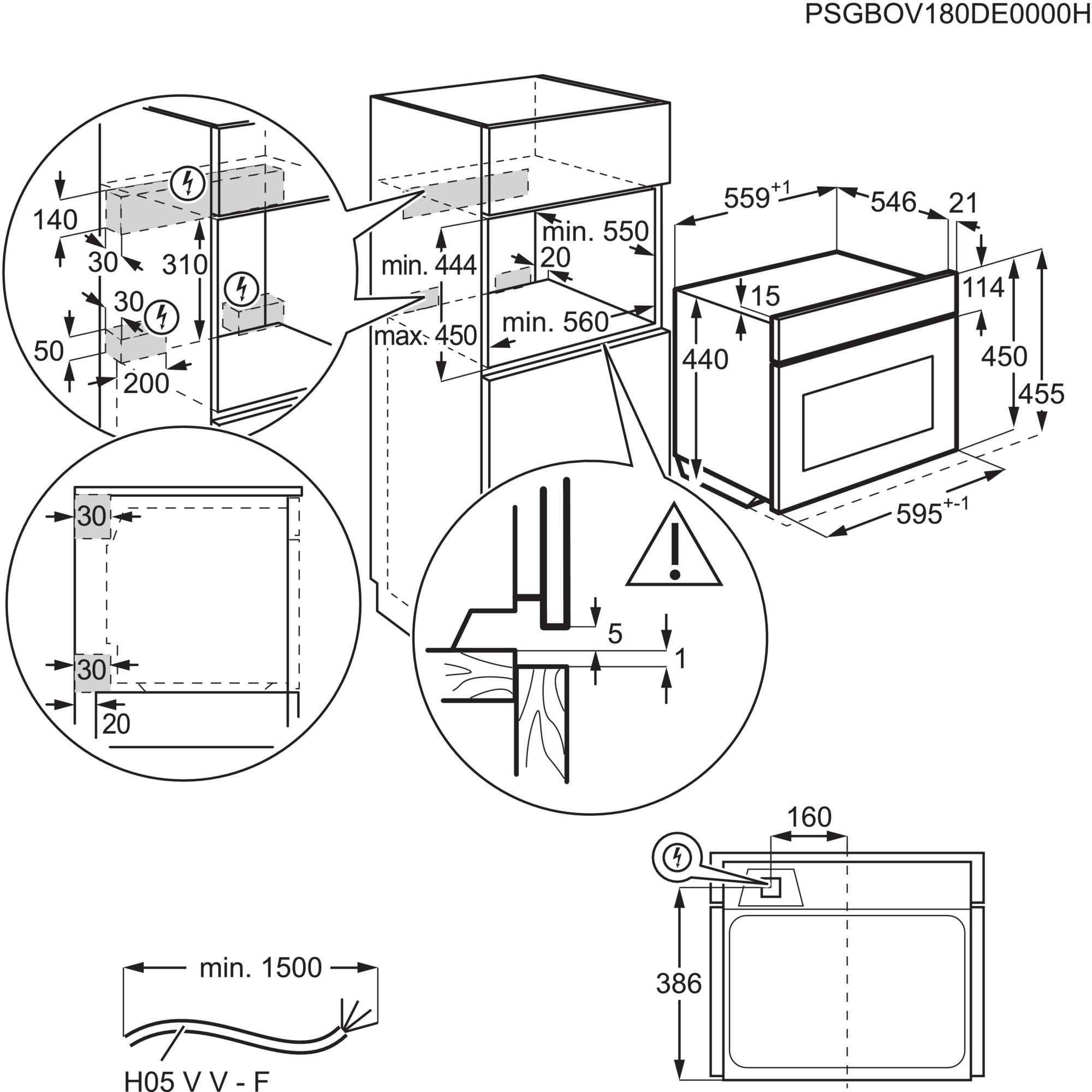 AEG KMK365060M 8000 four multifonction avec micro-ondes - 45cm