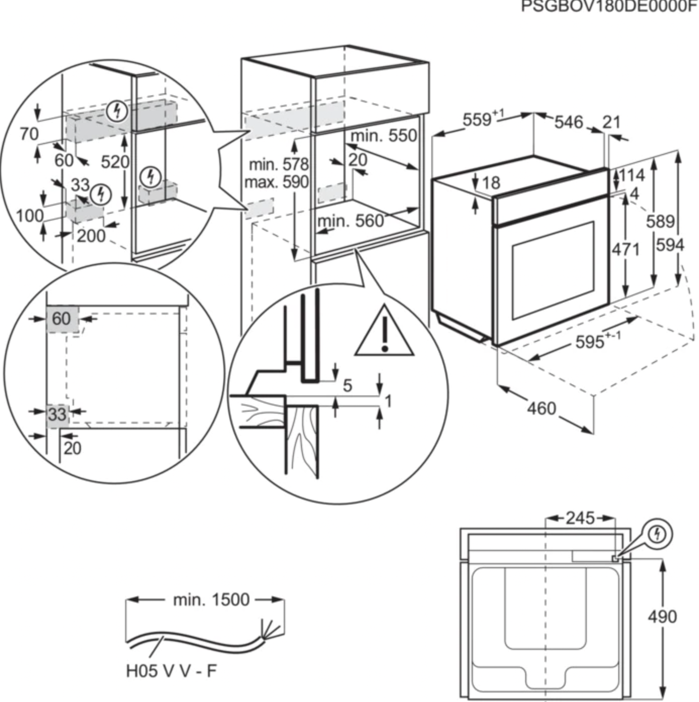 AEG BPK742280M 8000 four multifonction - 60cm