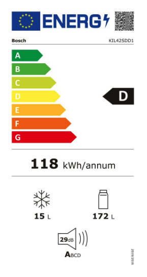 BOSCH KIL42SDD1 SERIE 6 réfrigérateur avec surgélateur - 122cm