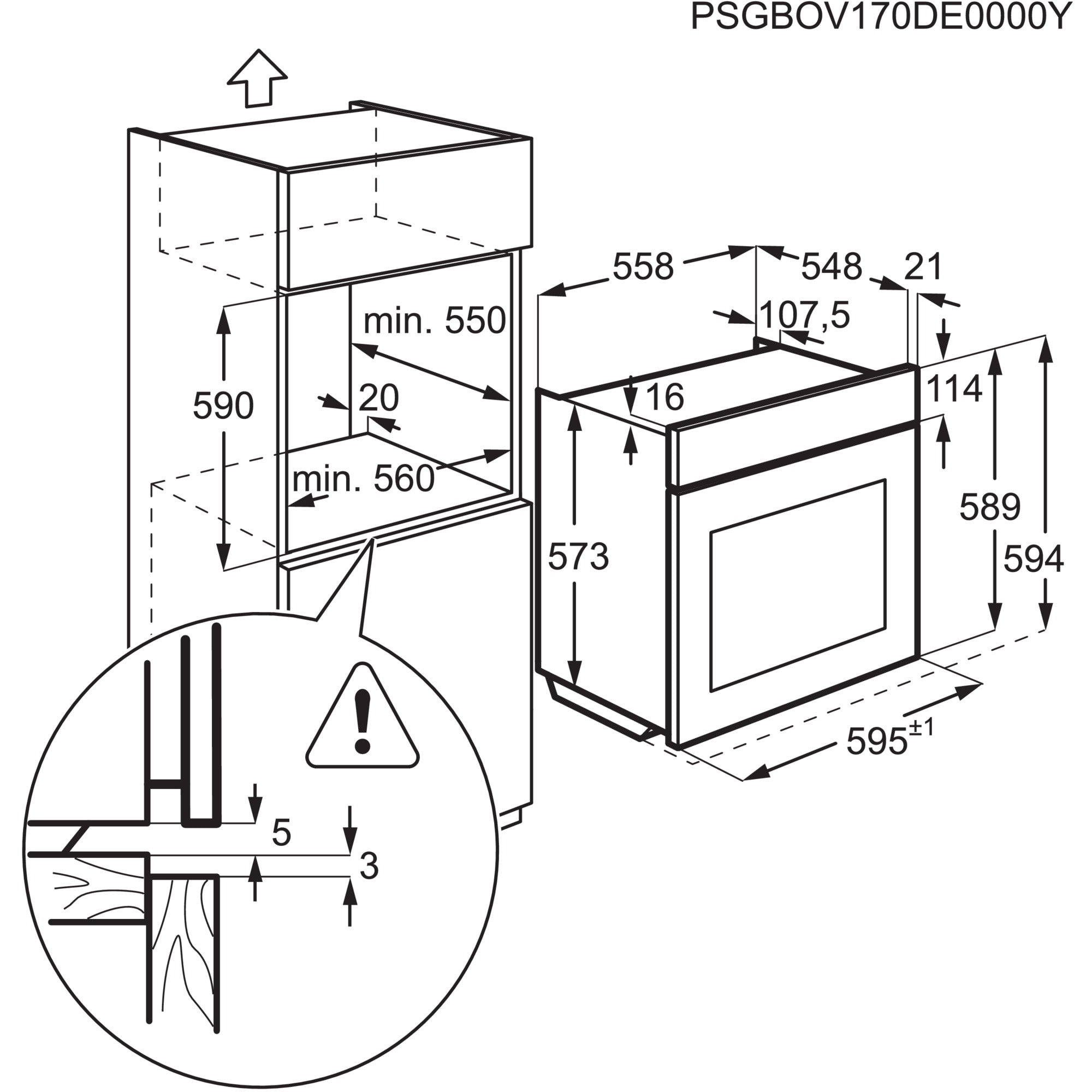 AEG BPB331161M 6000 four multifonction - 60cm