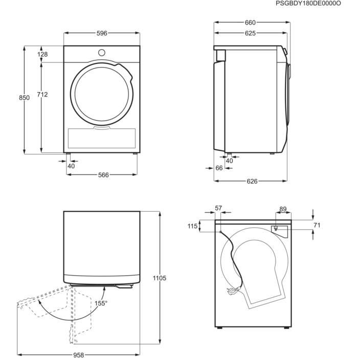 AEG T6DBG82W 6000 seche-linge - par condensation