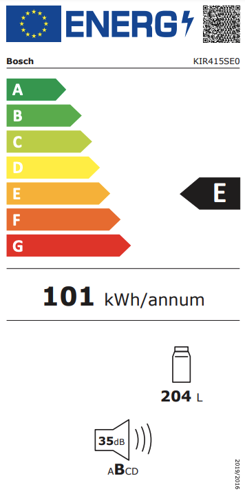 BOSCH KIR415SE0 SERIE 2 réfrigérateur sans surgélateur - 122cm