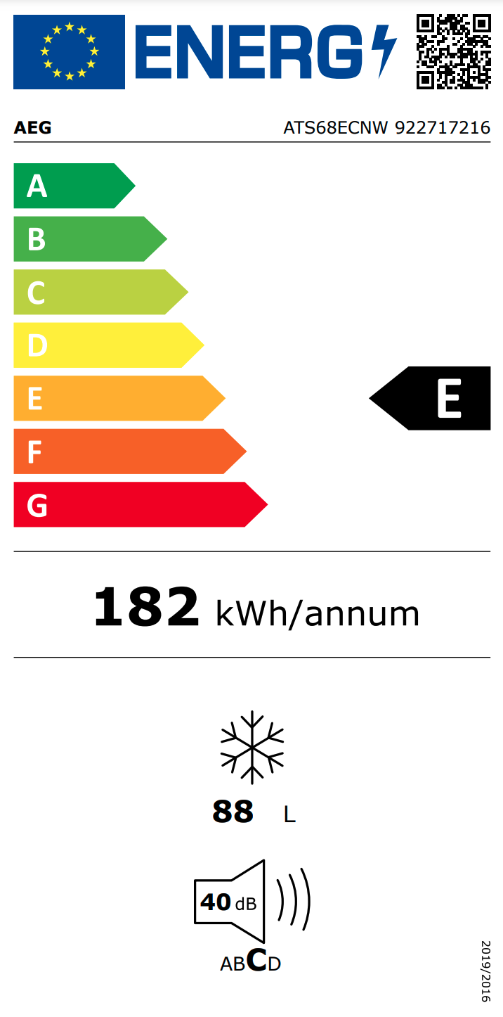 AEG ATS68ECNW 6000 congélateur sous-encastrable