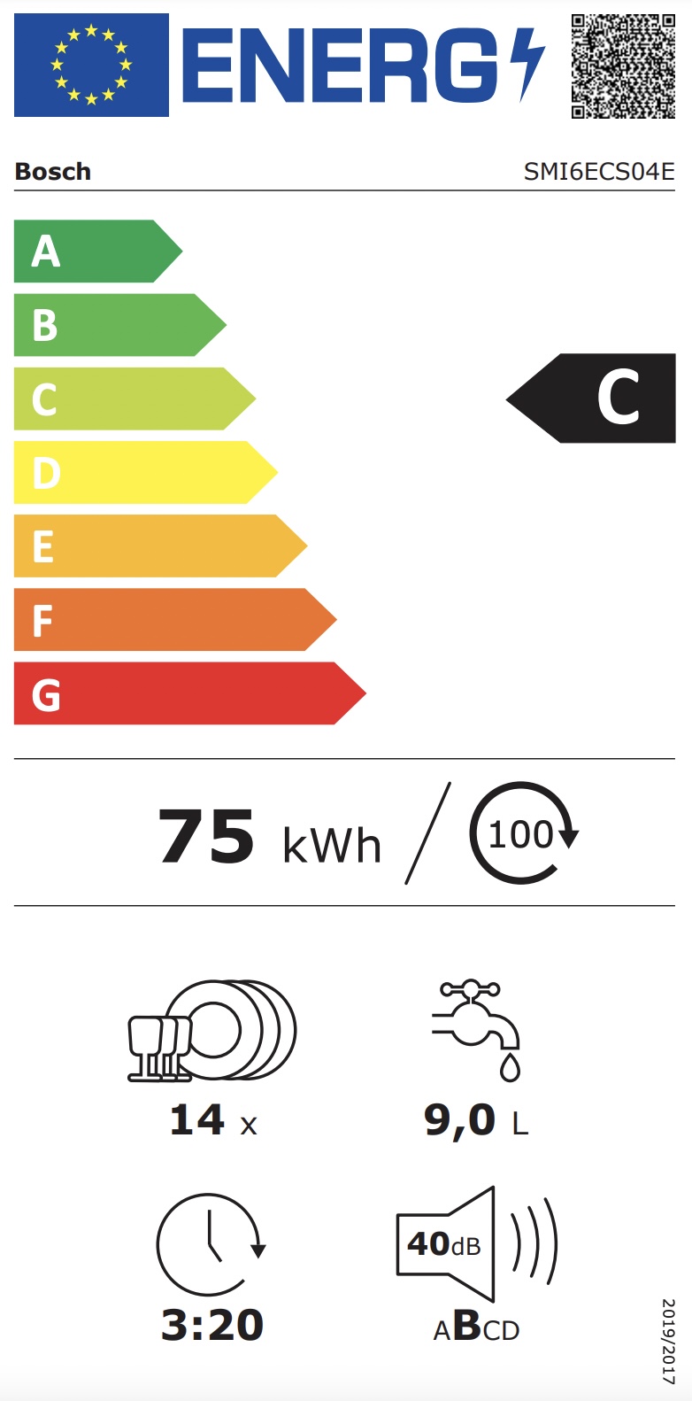 BOSCH SMI6ECS04E SERIE 6 lave-vaisselle intégrable