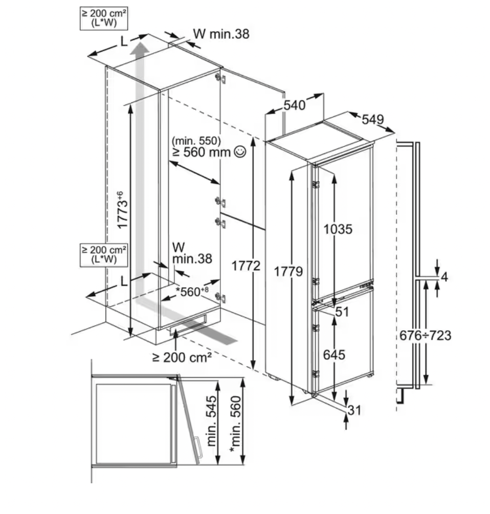 AEG NSC5S181ES 5000 combiné réfrigérateur-congélateur - 178cm