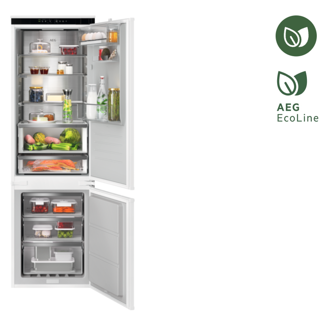 AEG NSC9V181CS 9000 combiné réfrigérateur-congélateur - 178cm