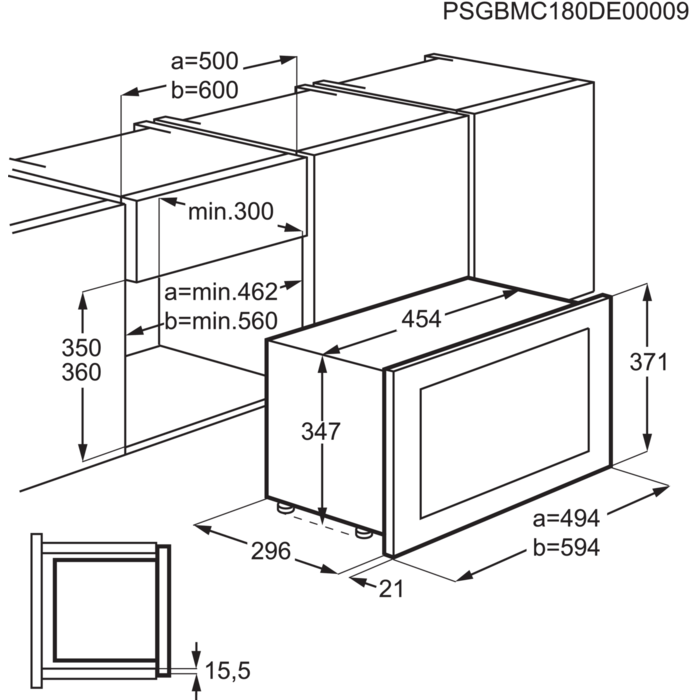 AEG MBB1756DEM four à micro-ondes avec grill - 38cm