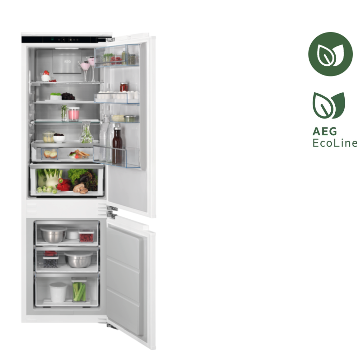 AEG NSC8M181DC 8000 combiné réfrigérateur-congélateur - 178cm