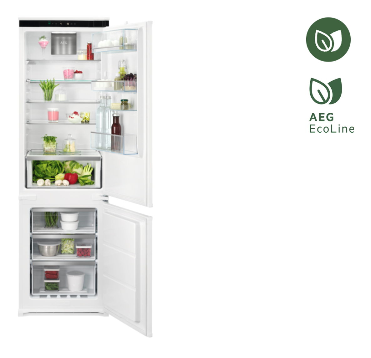 AEG NSC7G181DS 7000 combiné réfrigérateur-congélateur - 178cm