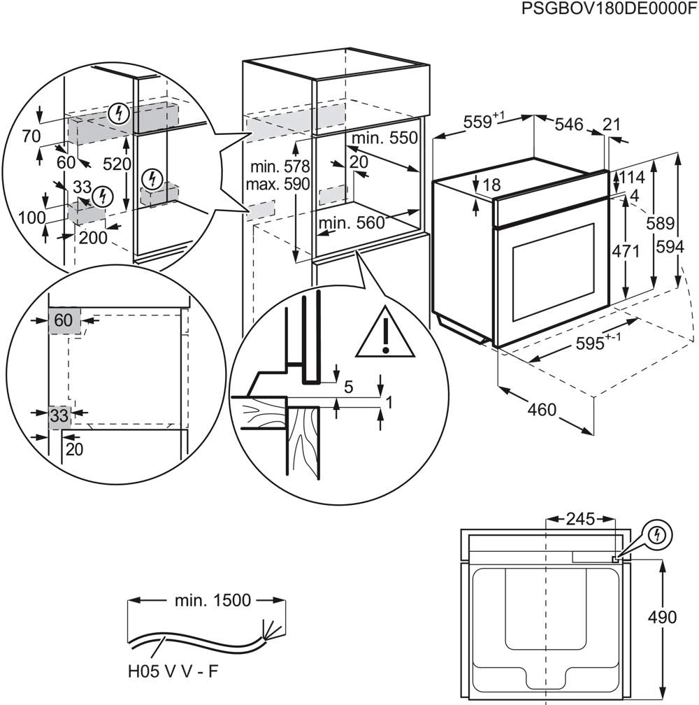 AEG BSK998230B 9000 four multifonction avec vapeur - 60cm