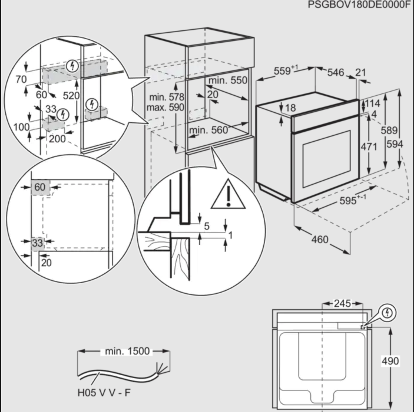 AEG BSK898330T 9000 four multifonction avec vapeur - 60cm